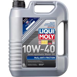 imageLIQUI MOLY MoS2 Antifriction SAE 10W40  5 L  Part synthetic engine oil  SKU 20431 Liter  Pack of 4