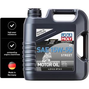imageLIQUI MOLY Motorbike 4T SAE 15W50 Street  4 L  Motorcycle Fully synthetic engine oil  SKU 20060
