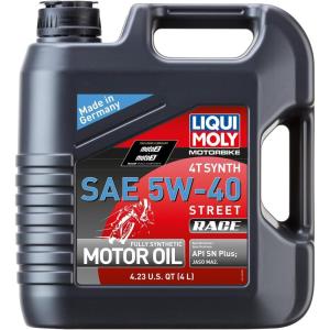 imageLIQUI MOLY Motorbike 4T Synth 5W40 Street Race  4 L  Motorcycle Fully synthetic engine oil  SKU 20076
