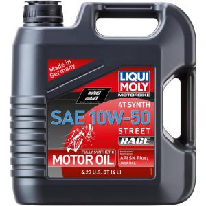 imageLiqui Moly Motorbike 4T Synth SAE 10W50 Street Race  4 L  4Stroke Oil  SKU 20068